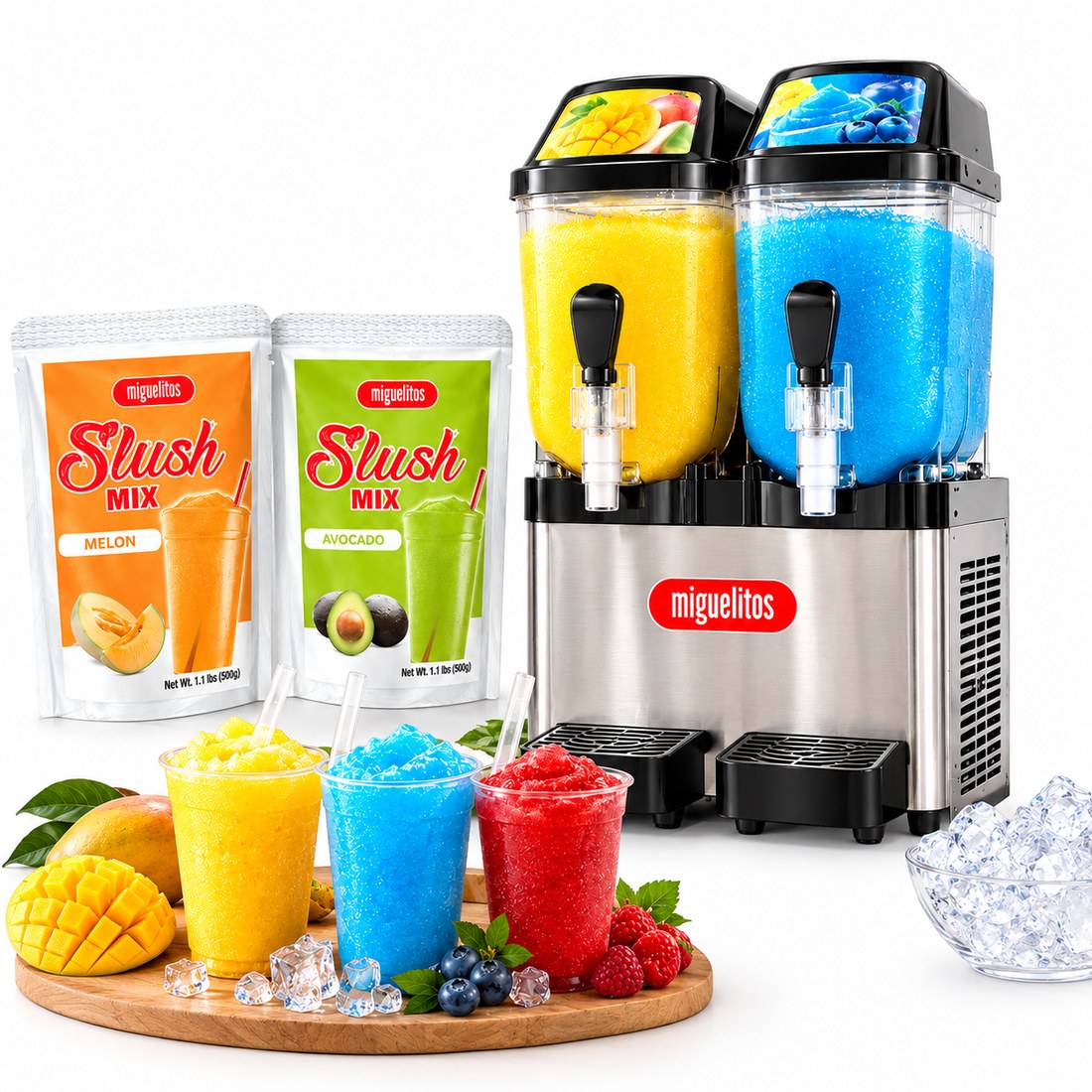 Miguelitos Slush Package — slush machine and slush mixes