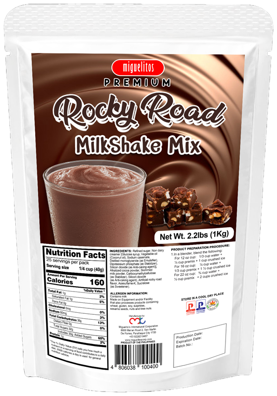 Premium Milkshake Mix Rocky Road pouch