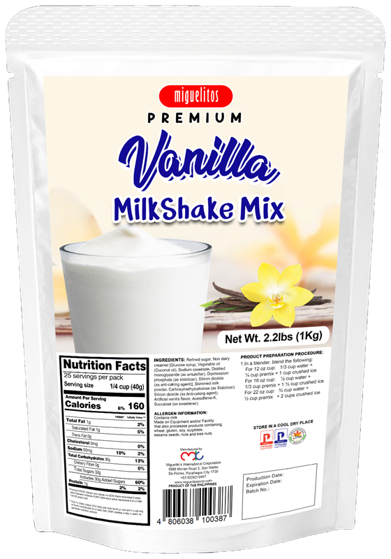 Premium Milkshake Mix Vanilla pouch